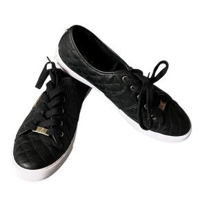 Guess- Size 10M Black Shoes w/ Gold Accents